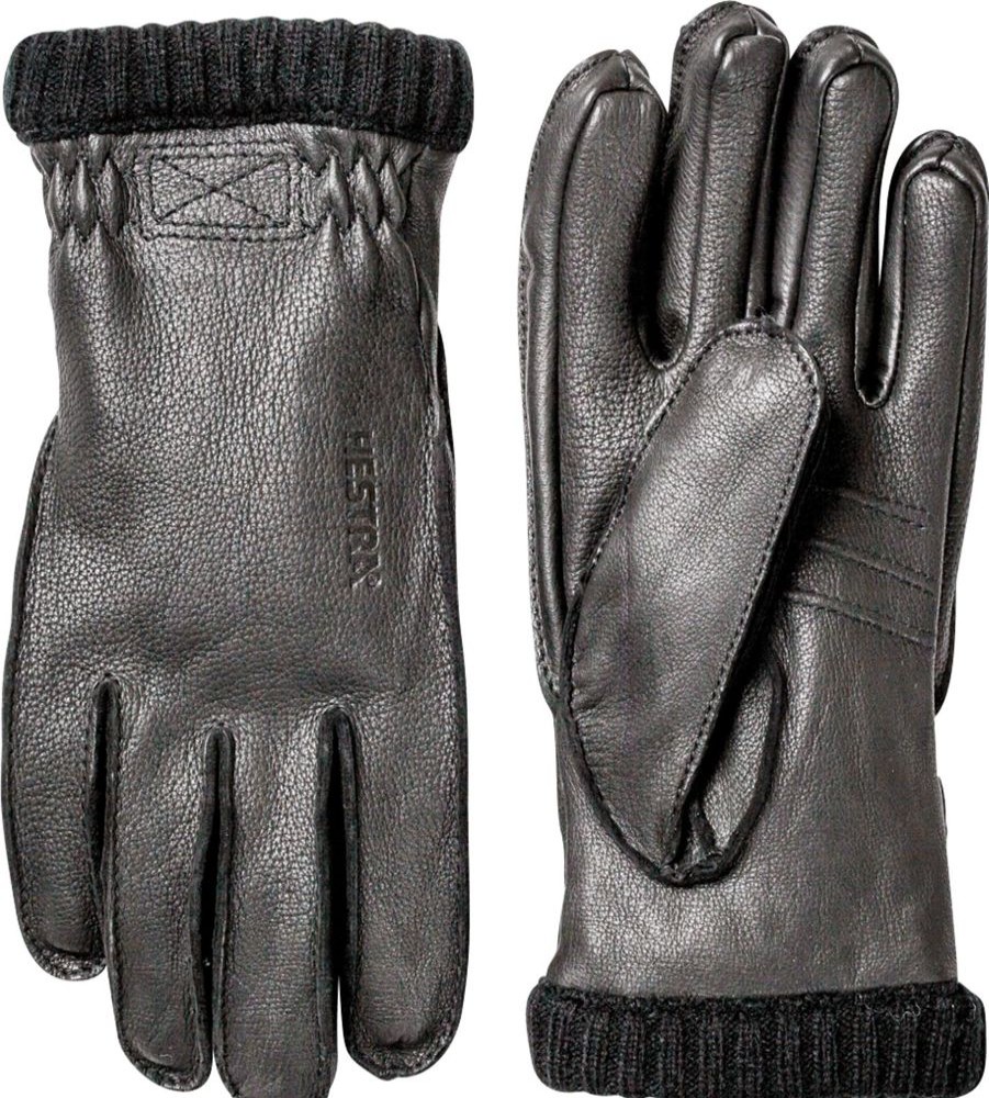 Accessoires Hestra | Hestra Deerskin Primaloft Rib Handschoenen Zwart