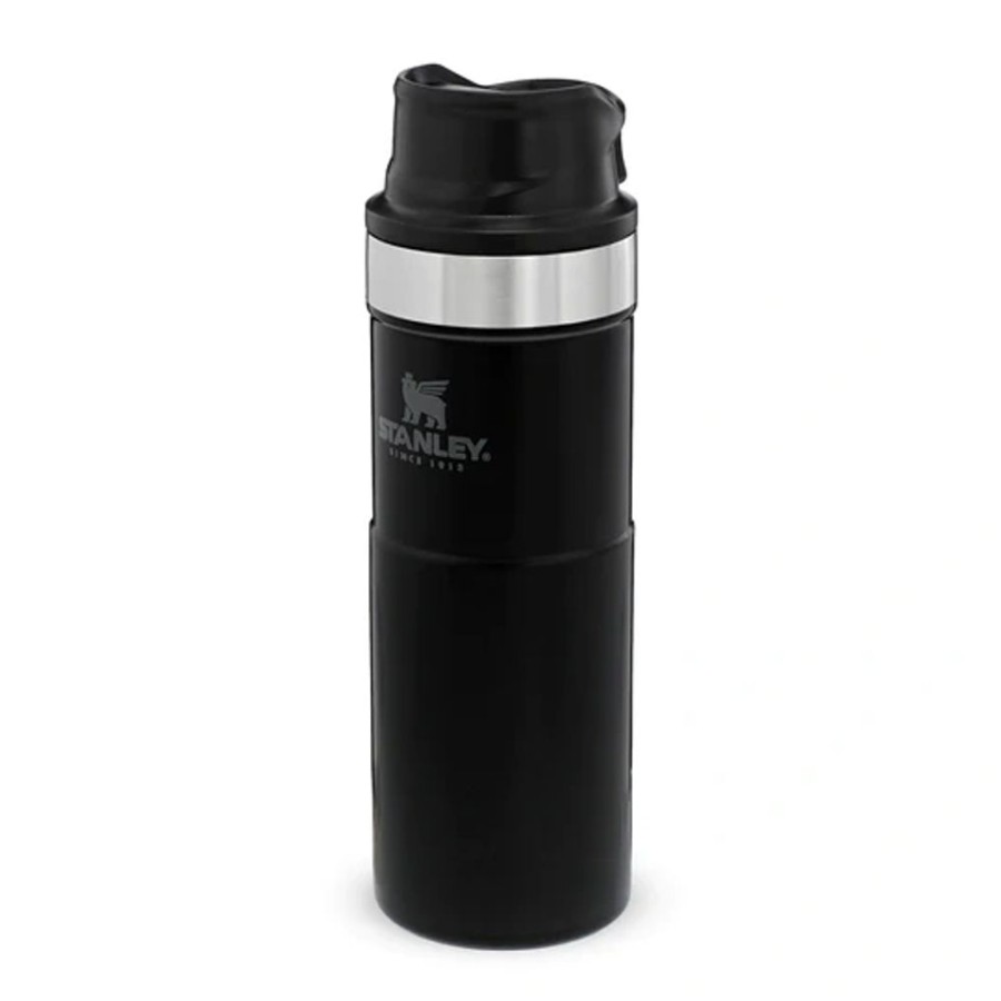 Maritieme Lifestyle Stanley | Stanley Classic Trigger-Action Travel Mug | 0.47L Zwart