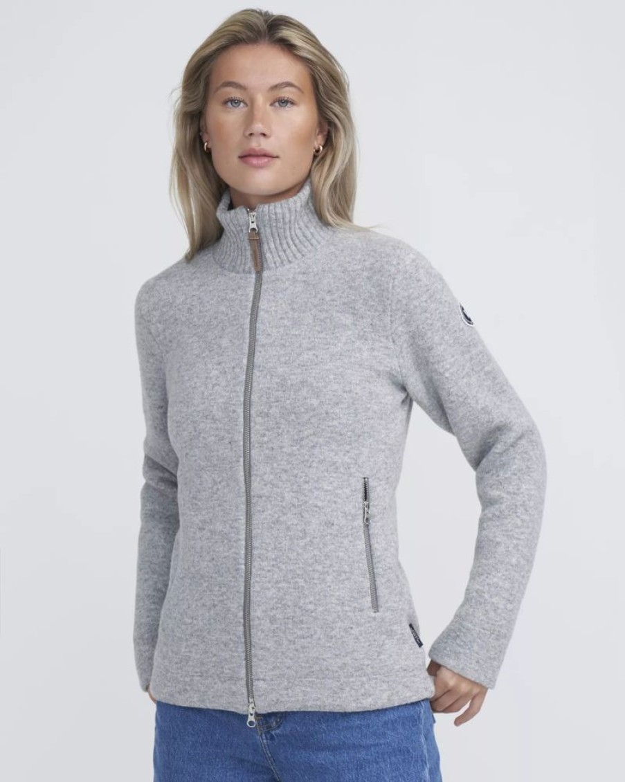 Dames Kleding Holebrook | Holebrook Claire Fullzip Wp Grijs Gemeleerd