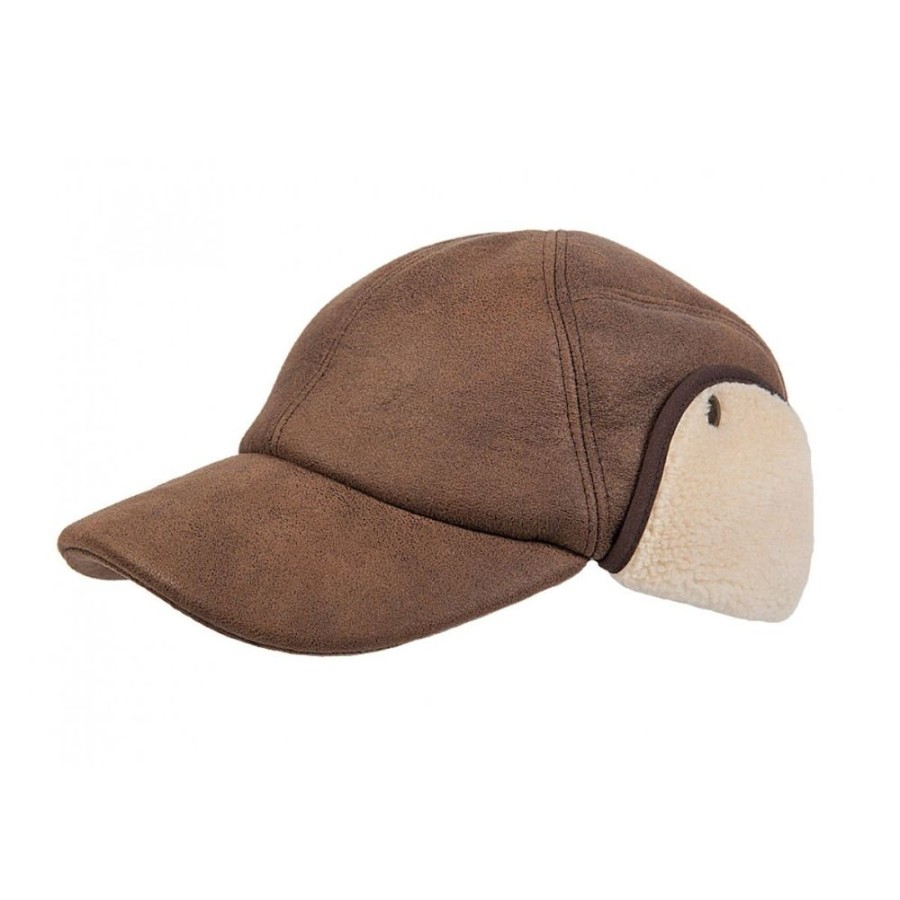 Accessoires Leather look cap met voering. | Cap Palco