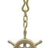 Maritieme Lifestyle Sleutelhanger stuurwiel | Sleutelhanger Stuurwiel Messing