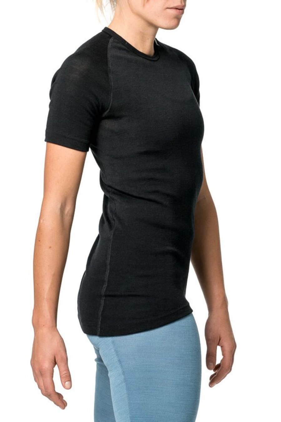 Dames Kleding Woolpower | Woolpower Tee Crewneck Lite Zwart