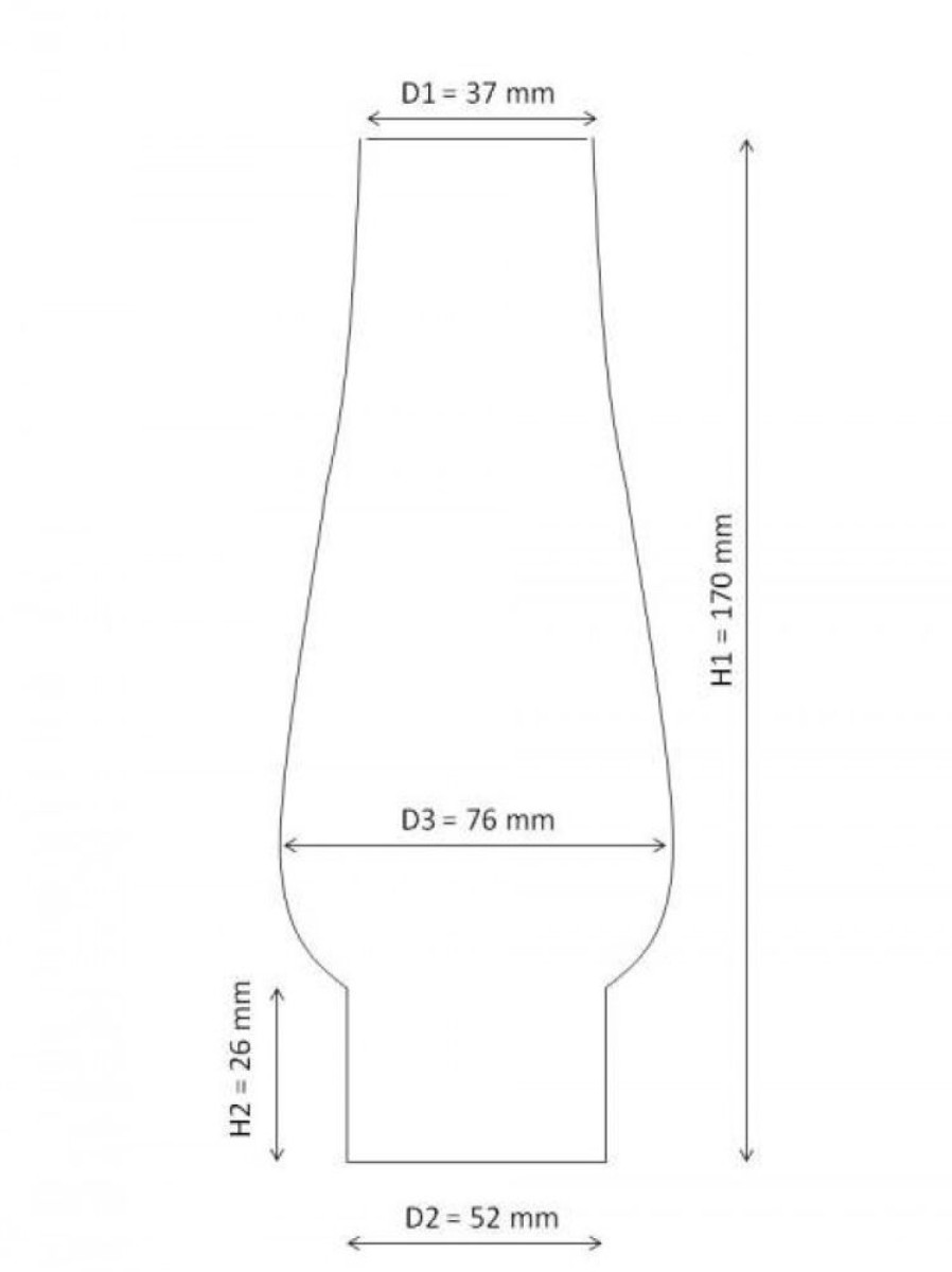 Watersport Bootcentrum | Lampenglas Bulge Comet 2'' Voor Olielamp