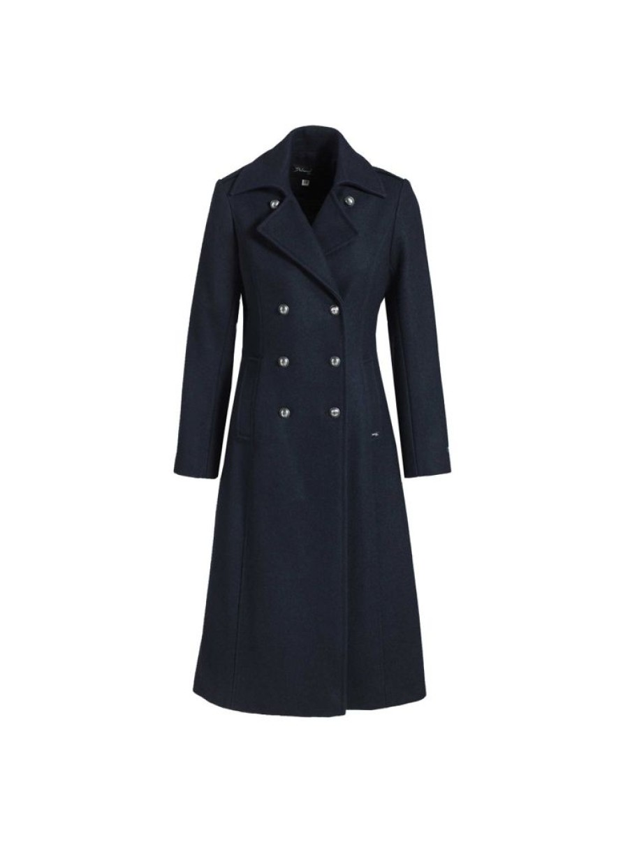 Dames Kleding Dalmard Marine | Dalmard Marine Carnac Lange Peacoat