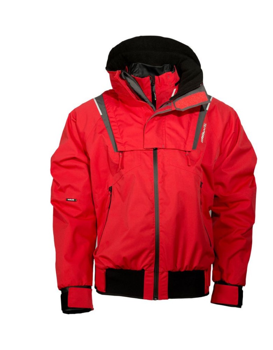 Zeilkleding Imhoff | Imhoff Zip Top Jack Vpr-15 Rood/Antra