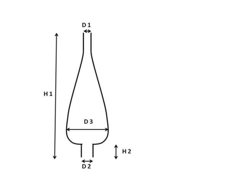 Watersport Lampenglas voor olielamp | Lampenglas Peervormig Voor Olielamp