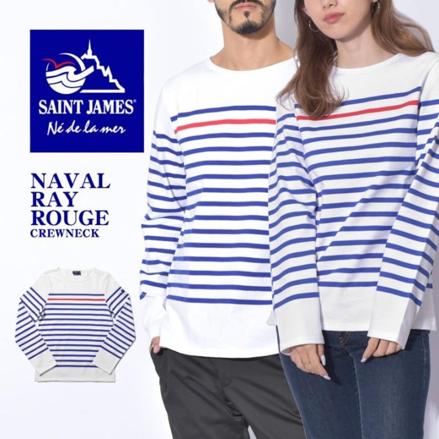 Dames Kleding Saint James | Saint Jamesw Naval Ray Rouge